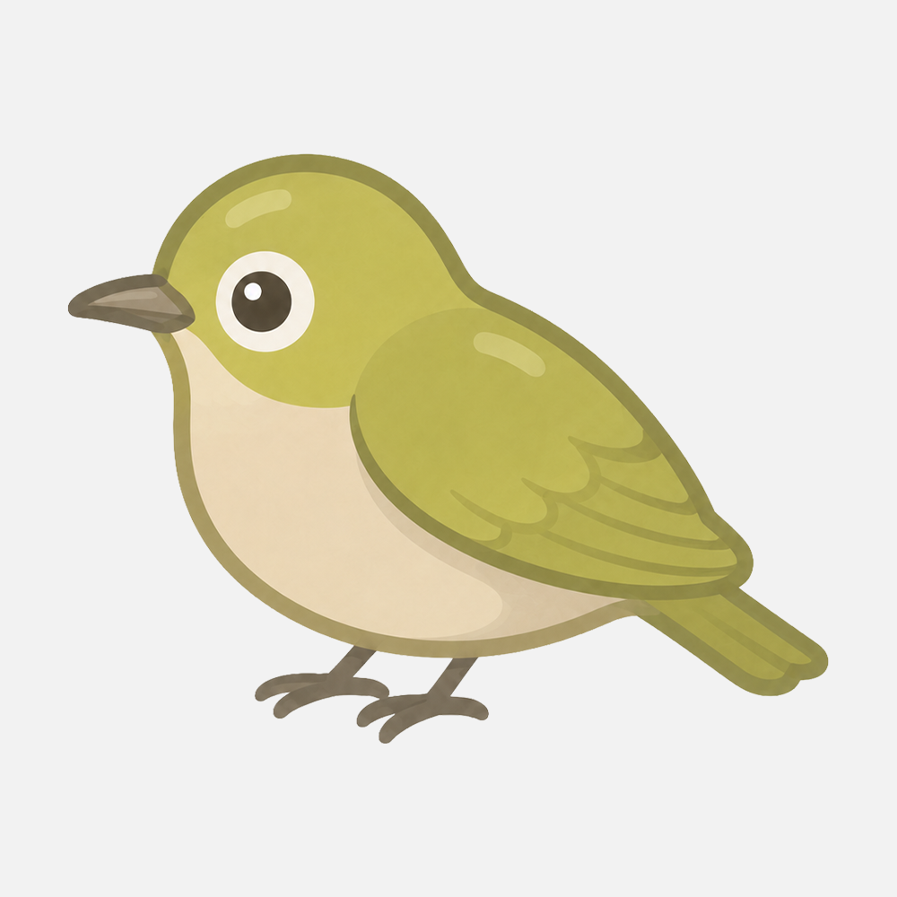 メジロのシンプルなイラスト素材